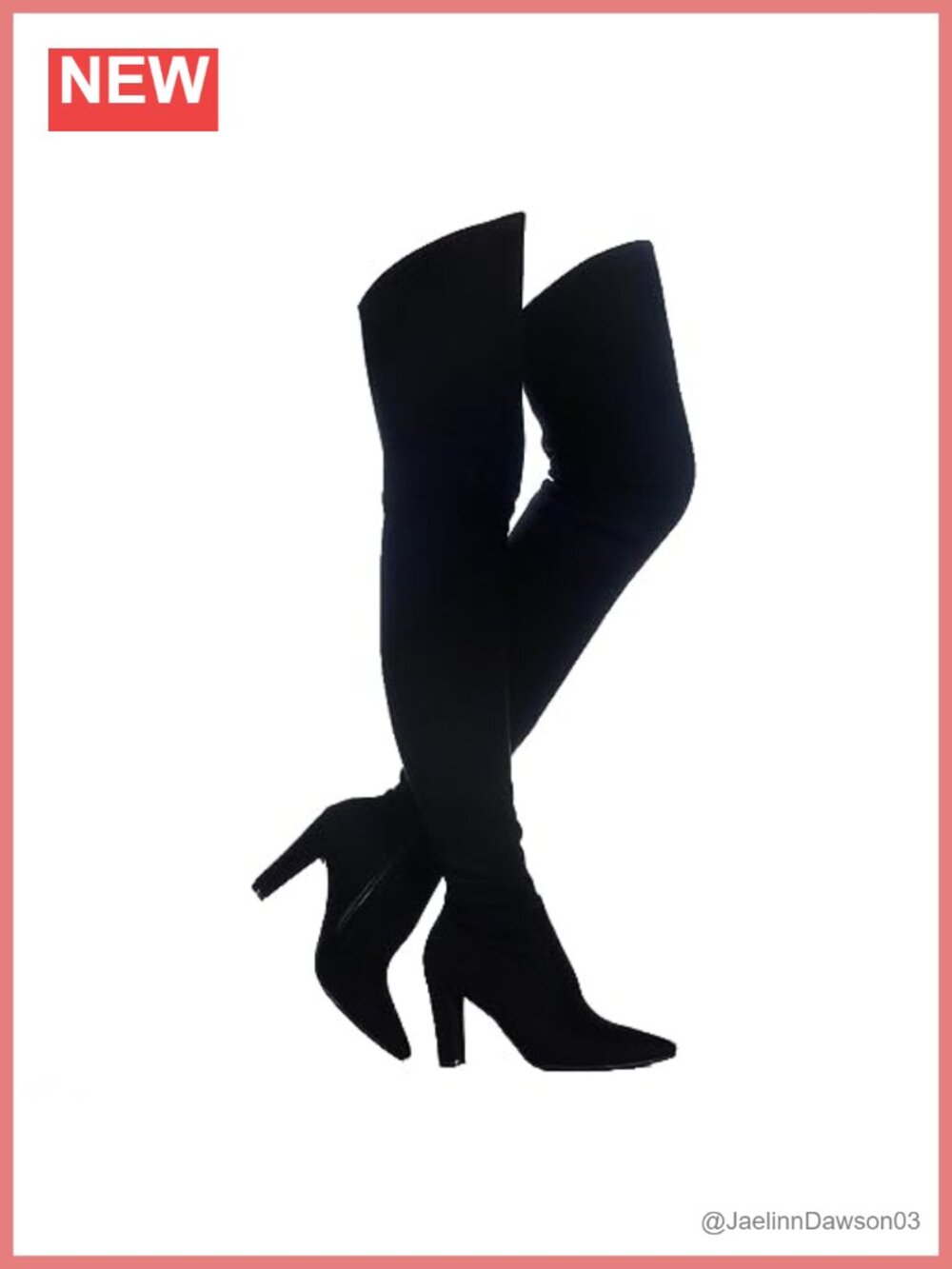 Women Stretch Suede Chunky Heel Over The Knee Thigh High Boots